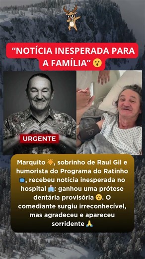 Marquito recebe prótese dentária provisória no hospital