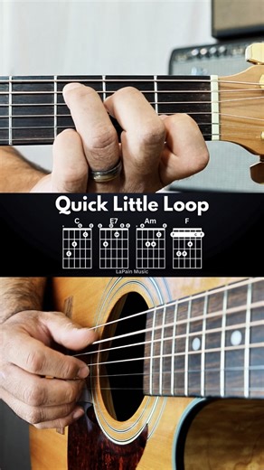 🎸 Quick Little Loop. A feel-good loop with a little twist. That E7 chord isn’t in the key of C — but it adds just the right pop of color. Chords: C → E7 → Am → F Watch the red dots to catch the groove 🎶 #OpenChords #GuitarGroove #RedDotGuitar #QuickLoop #LaPainMusic #GuitarVibes #SimpleProgression #E7Chord #GuitarLoop #GuitarLearning #MusicMood #ChordInspo #DailyLoop #GuitarContent #GuitarForYou #FYPGuitar #FacebookMusic #FenderStyle #PlayEveryDay #LaPainLoop | LaPain Music