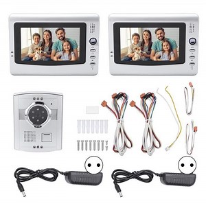 LAN Kit De Visiophone Kit D'Interphone Vidéo À Nocturne De 7 Pouces. Système D'Interphone Bricolage Kit Prise Ue