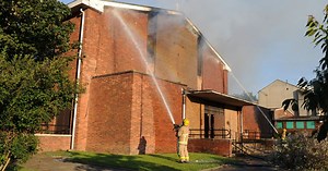 Fire at disused church in Bootle