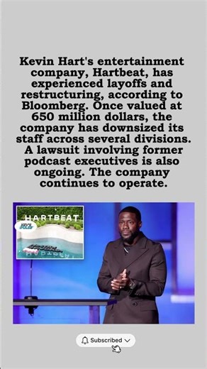 Kevin Hart's Company Hartbeat Undergoes Restructuring and Layoffs 📉🏢 #shorts #foryou
