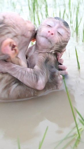 41K views · 618 reactions | The baby monkeys had a great time taking a natural bath. | Family BiBi | Facebook