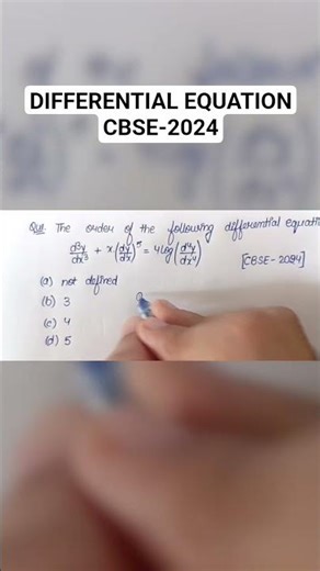 Order of the differential equation in 30 Seconds 💫! Cbse PYQ (Part-8)