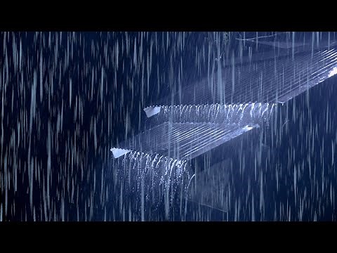 Stress-free Sleep In 3 Minutes With Heavy Rain And Thunder On The Tin Roof At Night