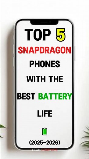 Top 5 Snapdragon Phones With BEST Battery Life 🔋⚡ (2026 Edition) #smartphone #tech #pro #gadgets