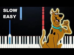 Scooby Doo Theme Song (SLOW EASY PIANO TUTORIAL)