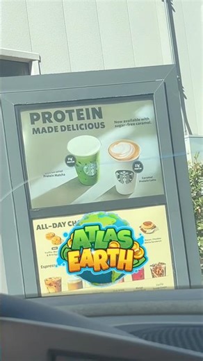 Buying land in Atlas Earth at Starbucks! #atlasearth #viral #shorts