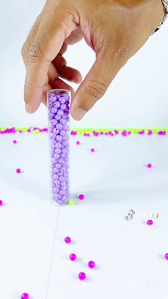 Satisfying ASMR of Colorful Beads Falling