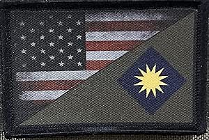 RedheadedTshirts - Full Color 40th Infantry Division USA Flag Morale Patch Tactical Military. 2x3 Hook and Loop Made in The USA Sunshine Division