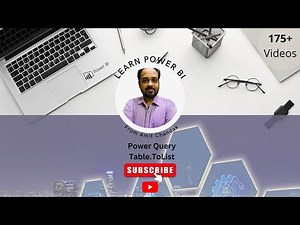 Power BI Beginners 195: Power Query Table.ToList