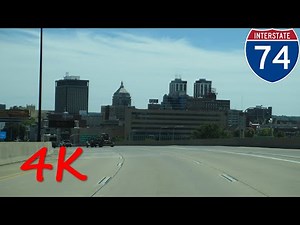 ⁴ᴷ Interstate 74/Illini Expressway (Peoria, IL) eastbound [4K VIDEO]