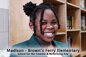 Madison, a fifth grader at Brown's Ferry Elementary School for the Creative & Performing Arts, is a kind and caring student. She’s had a speech impediment her whole life that in the pas has affected her learning. Madison has worked hard over the last year to bring up her speech skills and in doing so, was able to also bring up her reading level. This resulted in Madison being more encouraged to participate in class and has begun to speak up for herself instead of others speak for her. She’s gain