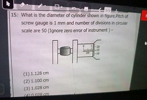 15. What is the diameter of cylinder shown in figure.Pitch of s... | Filo