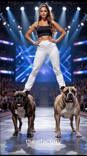 "Unbelievable Stunt! What This Woman Did With Two Dogs SHOCKED Everyone 😳🐶" #agt