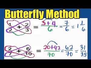 Addition of FRACTIONS using Butterfly Method