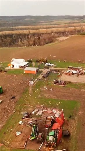 Tornado sweeps through rural farm
