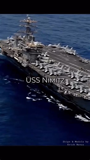 Commissioned on May 3, 1975, the USS Nimitz (CVN-68) is the lead ship of her class of nuclear-powered supercarriers, named after Fleet Admiral Chester W. Nimitz. With a50-year career, she served in the Mediterranean, supported the 1980 Iran hostage crisis rescue (Operation Evening Light), the Gulf War, and operations in Iraq/Afghanistan. #cvn68 #ussnimitz #usnavy #veterans #foryou | Ships & Models by Erick Navas