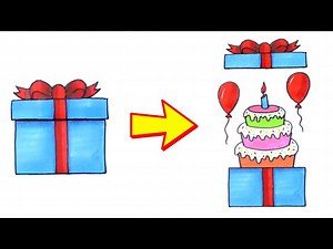 Best Surprise Gift box Drawing 🎁 Creative drawing idea! - Videos For Kids