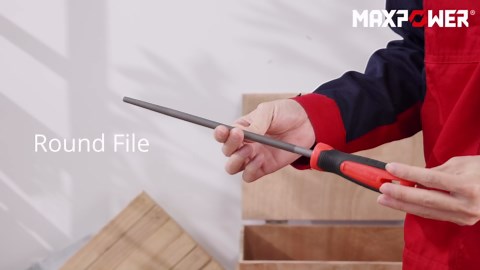 MAXPOWER 10-inch Metal File Set, 5 Pieces Hand Files Including Flat, Round, Half-Round, Triangle and Square, Soft Grip Handle, File Set for Wood, Metal Work and DIY
