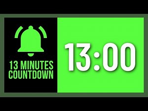 Green Screen 13 minutes Countdown Timer