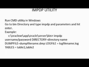 Importing Data by using IMPDP utility in Oracle.