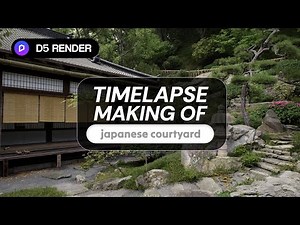 Japanese Garden Making-of Tutorial | Landscape Design with Animated Plant Models | D5 Render
