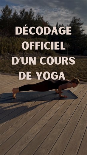 Sarah | Rituel Yoga Express pour mamans pressées 🧘🏼‍♀️ on Instagram: "Bienvenue dans le décodage OFFICIEL d’un cours de yoga 😈🧘‍♀️ Parce que… on (les profs de yoga) ne parle pas toujours la même langue que toi ! Traduction simultanée 👇 – « fun » ou « flow créatif » = tu vas transpirer des endroits que t’ignorais. et remettre en question tes choix de vie. – « encore 3 respirations » = 8. voire 10. (on ne sait pas compter) – « c’est tranquille » = tranquille POUR TA PROF. (toi tu transpires d