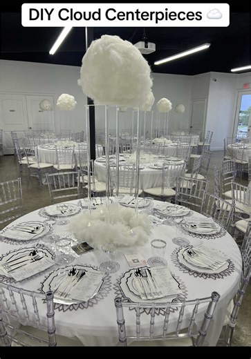 DIY Cloud Centerpieces for Baby Showers ☁️
