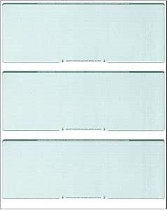 Business Voucher Check Stock - Computer Laser Checks - 3 Checks Per Page, 2500 Sheets/7500 Checks Green Diamond