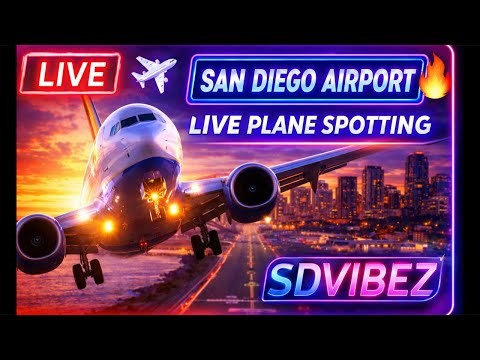 SAN DIEGO AIRPORT LIVE ✈️ NONSTOP Plane Spotting + INSANE Close-Ups 🔥 SDVIBEZ
