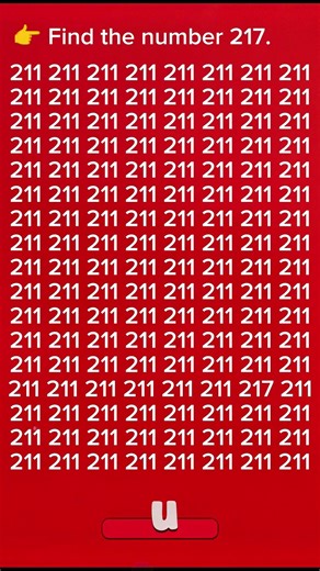 Can You Find Number 217 #puzzle #findthenumber #quiz ? 👀 | Brain Test Shorts