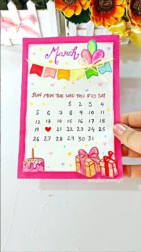 DIY Birthday Calendar Card ✨🎂 | DIY Gift Ideas 🎁 #craftideas #diy #craft #shorts #viralshorts #art