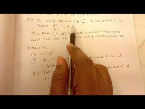 σ-algebra or Sigma algebra in Measure Theory:Definition,Examples,Properties