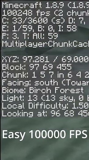 How to get 100% more FPS in Minecraft