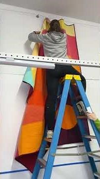 Sunrise Sunset Quilt Goes Up in the Long Arm Quilting Room #shorts