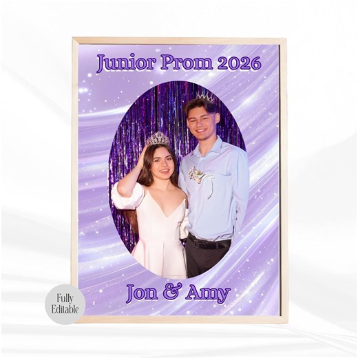 Editable Junior Prom Picture Photo Template, 2026 High School Prom Design (instant Download) - Etsy