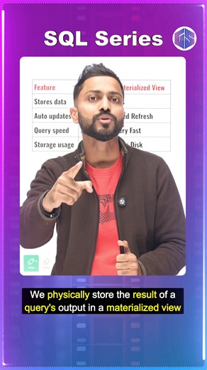 Gate Smashers on Instagram: "Normal View vs Materialized View"