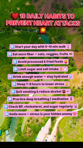 10 DAILY HABITS TO PREVENT HEART ATTACKS  #fblifestylechallenge #healthylifestyle #heartattackprevention #reelsusa | Payal Gupta | Facebook