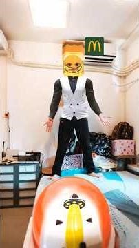 "Burger-head warrior & UFO bulb alien battle boredom to save taste buds and imagination!"#shorts
