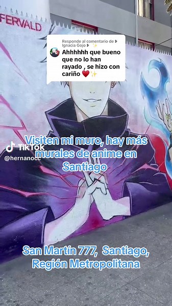 Mural de Jujutsu Kaisen en Chile: Un Festín Visual
