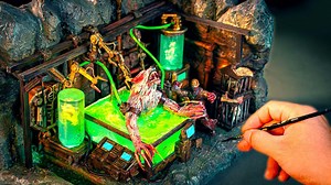 Building a spooky miniature lab: Werewolf transformation diorama tutorial