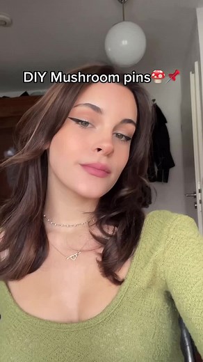 Diy mushroom pins 🍄