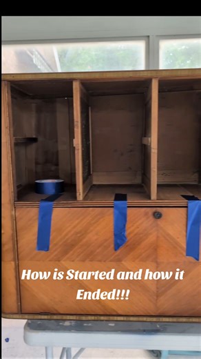 How it started and finished #antiquefurniture #diy #restoration