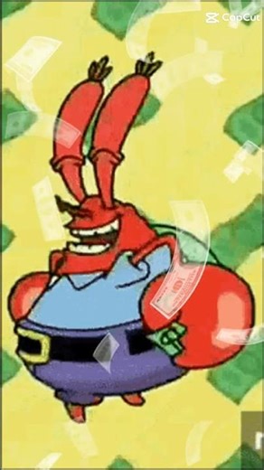 Mr Krabs with money