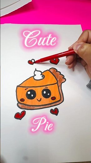 How to Draw a Cute Pumpkin Pie Slice 🍰❤️ | Easy Kawaii Drawing Tutorial