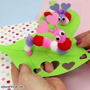 1K views · 24 reactions |  Kids will adore making a pom pom love bug with our easy caterpillar Valentine craft! See the full tutorial here: https://kidscraftroom.com/caterpillar-valentine-craft/ | Kids Craft Room | Facebook