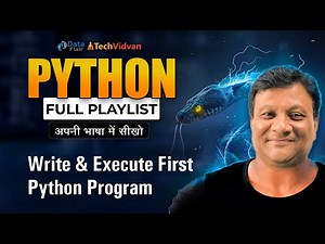 Python Hello World Program | Write First Python Program using Notepad and IDLE in Hindi