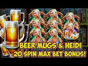 💥20 SPINS MAX BET BONUS EXPLOSION!💥 MASSIVE BIG WIN on Bier Haus WMS Classic Slot Machine LIVE PLAY
