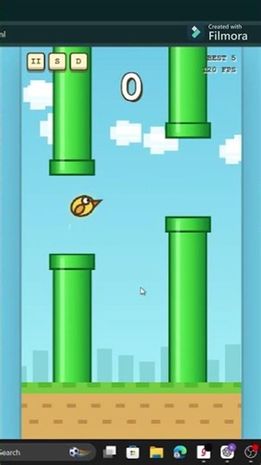 Day 31 : AI Built Flappy Bird Game in 30 Seconds #ai #codewith1000 #coding #shorts #viral #trend