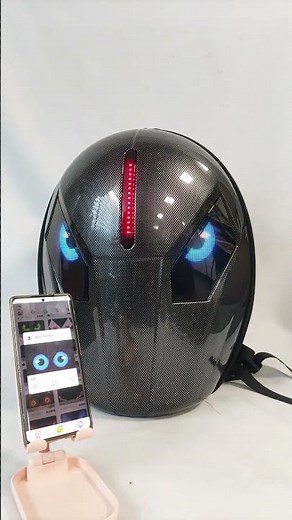 LED Eye Digital Motorbike Bag with Programmable Screen Waterproof RiderSmart LED Motorcycle Backpack